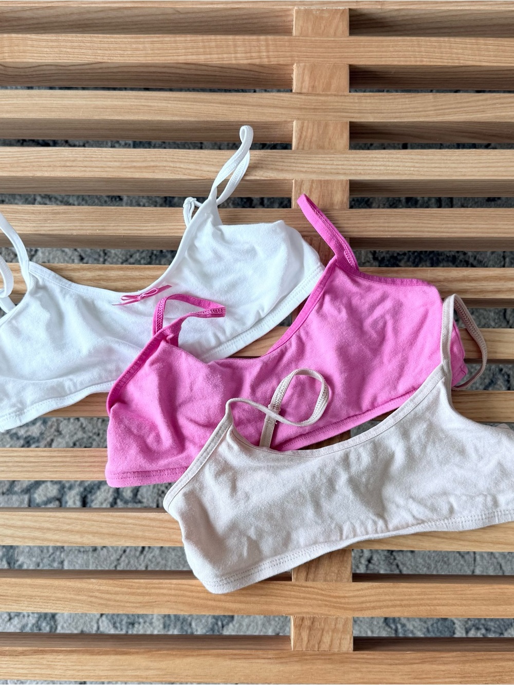 Cat & Jack Girls' Cotton Bralette Tops - White